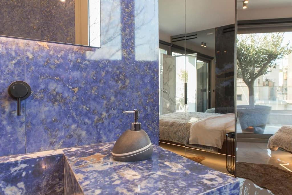 Luxury Acropolis View Apartment-Living Stone Black Pearl 雅典 外观 照片