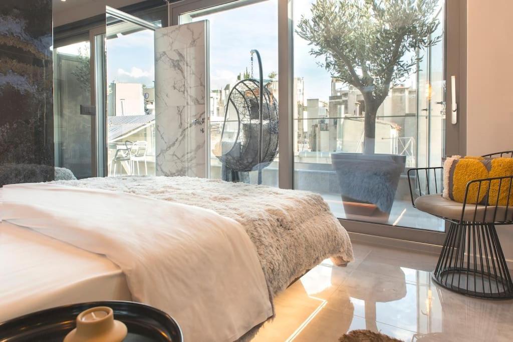 Luxury Acropolis View Apartment-Living Stone Black Pearl 雅典 外观 照片