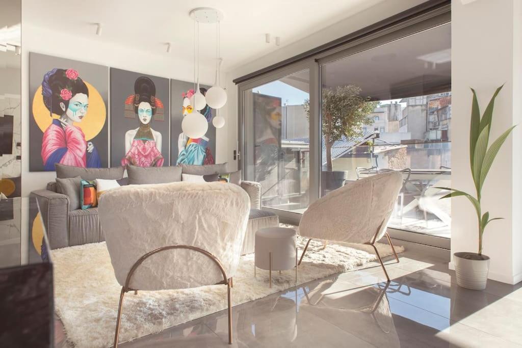 Luxury Acropolis View Apartment-Living Stone Black Pearl 雅典 外观 照片