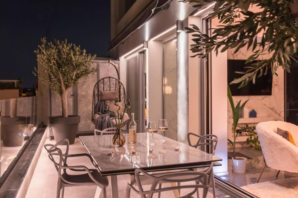 Luxury Acropolis View Apartment-Living Stone Black Pearl 雅典 外观 照片